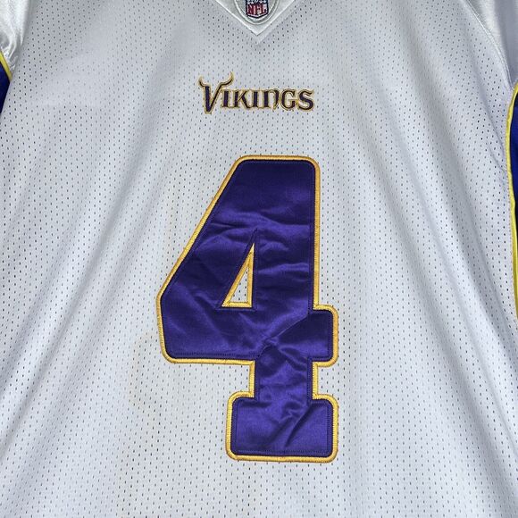 Minnesota Vikings Mens Jersey Size 48 White Brett Favre Reebok NFL Stitched - Picture 5 of 14